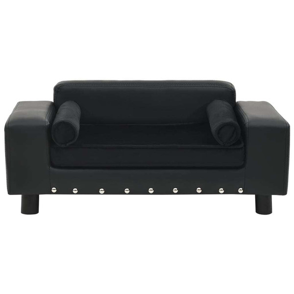  Dog Sofa Black Faux leather 31.9 x 16.9 x 12.2 in Dog Sofa