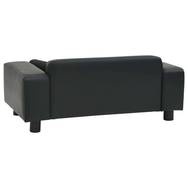  Dog Sofa Black Faux leather 31.9 x 16.9 x 12.2 in Dog Sofa
