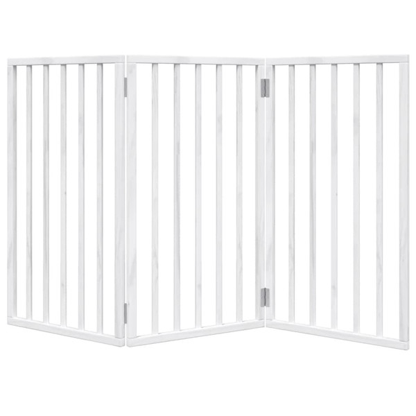  Dog Gate Set of 3 White Solid Poplar wood