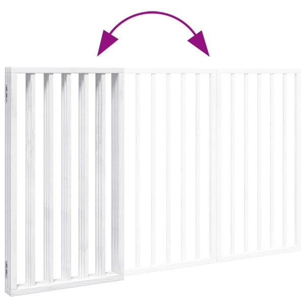  Dog Gate Set of 3 White Solid Poplar wood