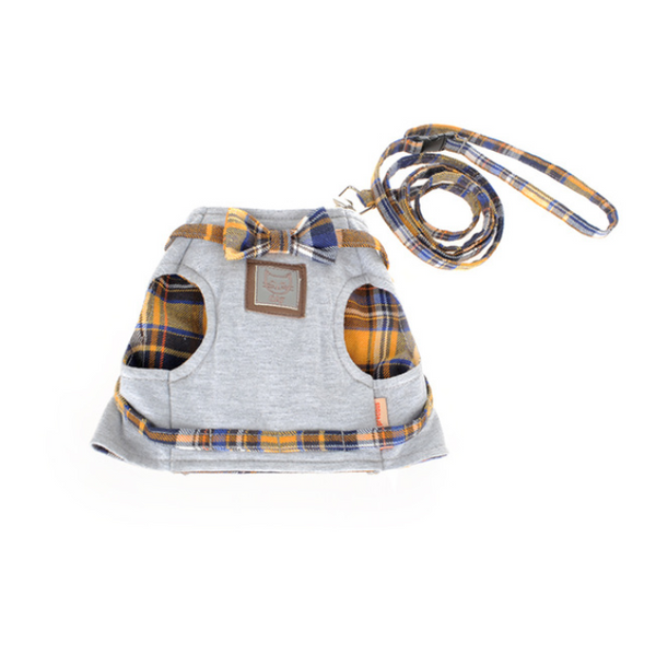 Color: Yellow, Size: S - Cat Dog Harness Walking Fabric Harness Jacket