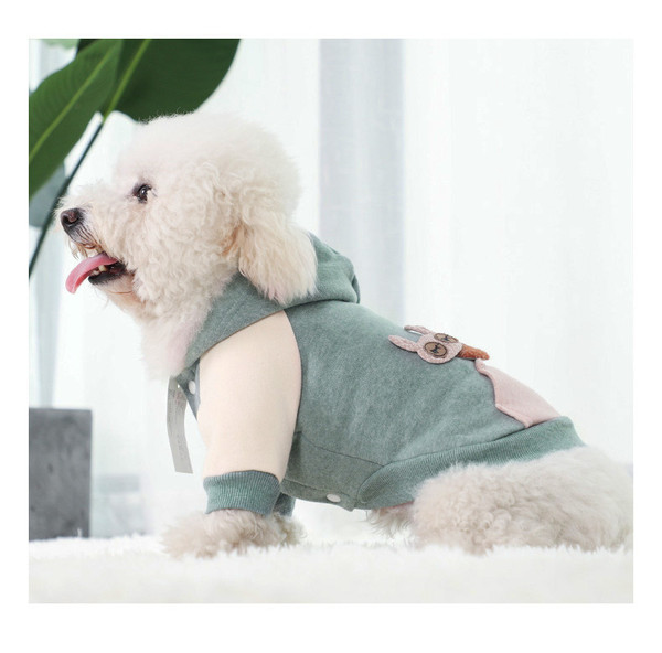 Color: Green, Size: L - Dog Clothes Autumn And Winter Clothes Thickening