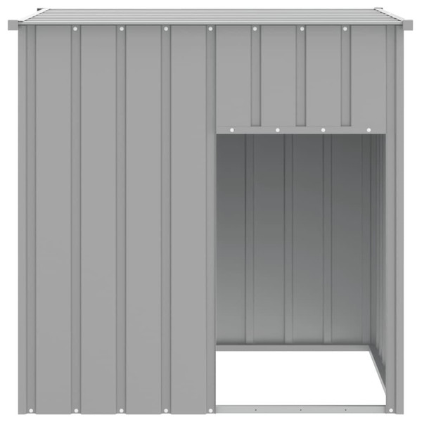  Dog House Light Grey Galvanized Steel 43.3x40.6x42.9 in Durable