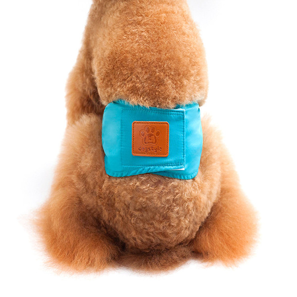 Color: Green, Size: M - Solid Color Physiology Pants For Pet Male Dogs, Polite And Anti-Harassment 