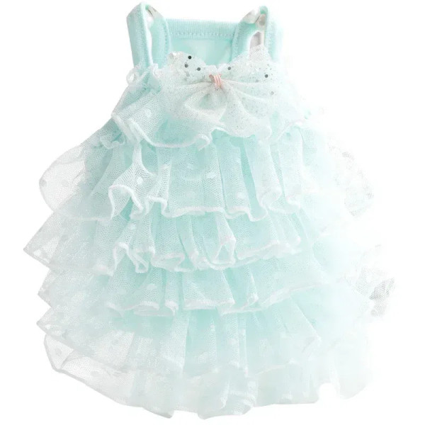Color: WHITE, Size: XS, Ships From: CHINA - Summer Princess dog Dress for Little Small Puppies pet 