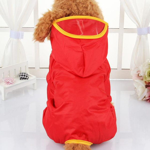 Color: Red, Size: M - Waterproof Poncho for Chilhuahua