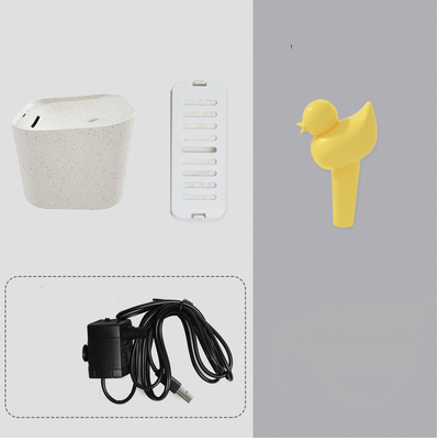 Color: Wheat ear white, power: USB - Automatic Circulation Of Pet Cat Water Dispenser