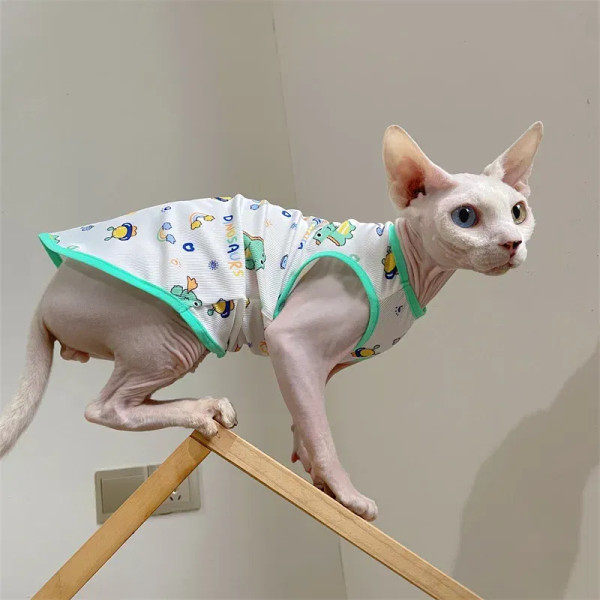 Color: Green, Size: 4XL, Ships From: CHINA - 1pc 2pcs 5pcs Cool feeling fabric Clothes for Sphynx C