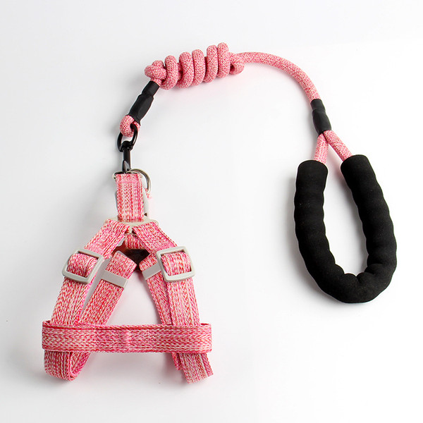 Color: Pink, Size: 1m - Pet Chest traction rope