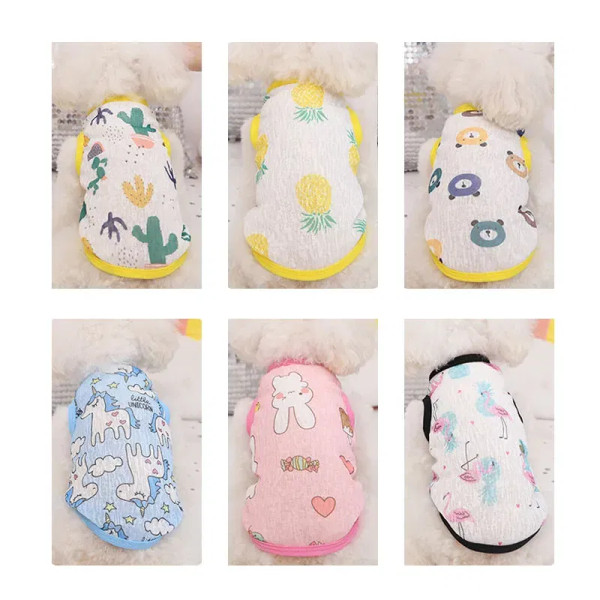 Color: Red, Size: XL - Summer Dog Vest Ultra Thin Breathable Mesh Cloth Pet T-shirt for Small Dogs 