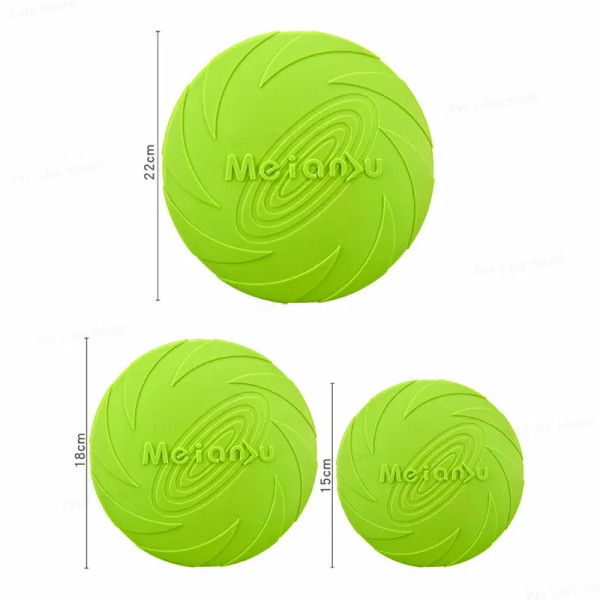 Color: Yellow, Size: S - OUZEY Bite Resistant Flying Disc Toys For Dog Multifunction Pet Puppy Trai