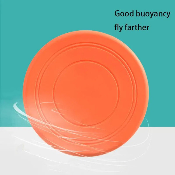Color: Orange - Dog Flying Discs Silicone Flying Saucer Floating Bite Resistant Dog Interactive Gam