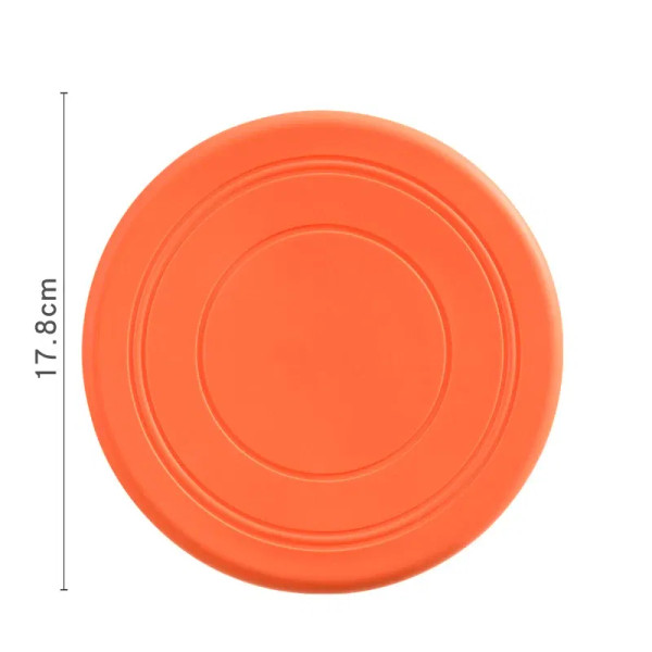 Color: Orange - Dog Flying Discs Silicone Flying Saucer Floating Bite Resistant Dog Interactive Gam