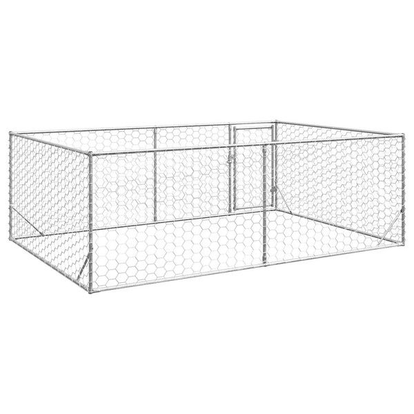  Outdoor Dog Kennel Galvanized Galvanized Steel Large Durable