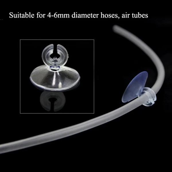 Color: WHITE, Size: L - Strong Aquarium Suction Cup Clips For Fish Tank Hose Oxygen Pump Air Tube S