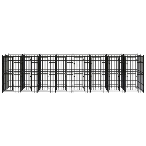  Dog Kennel Black Powder-coated steel Large Durable Dog Kennel
