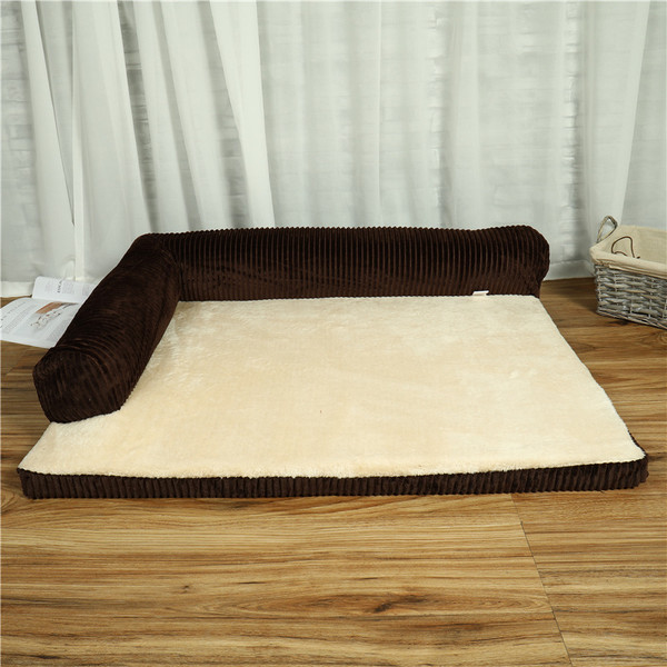 Color: Coffee, Size: 55CM - Removable And Washable Medium And Large Dog Golden Retriever Pet Mat