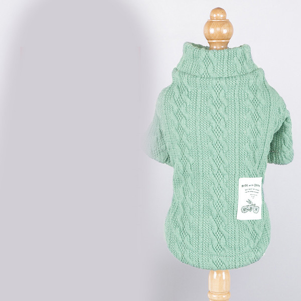 Color: Green, Size: S - Pet dog sweater