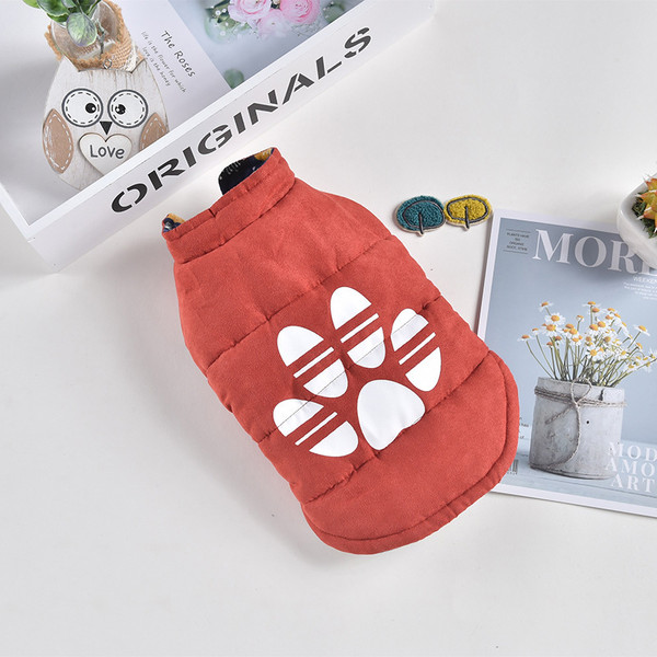 Color: Orange, Size: 2L - Reversible French Bulldo G Jacket Down Jacket Pet Clothing