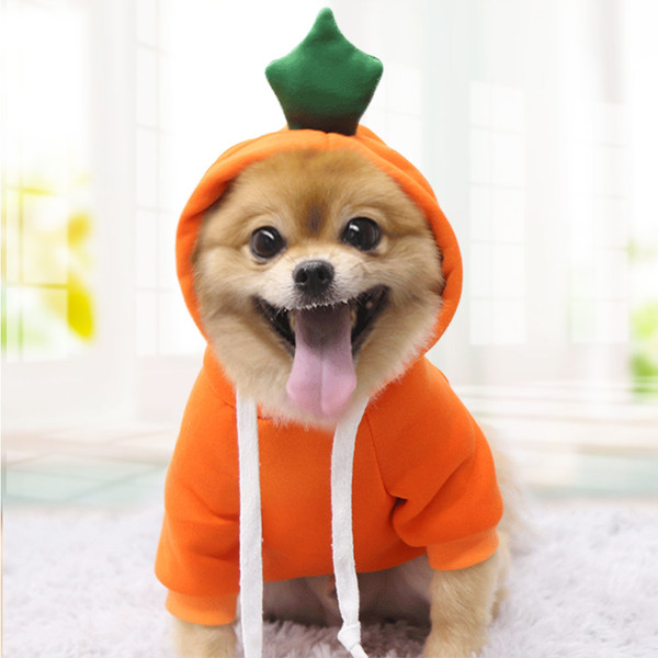 Color: Orange, Size: L - Cute Pet Dog Clothes Cartoon Clothes for Dogs Cotton Dog Cat Vest Shirt