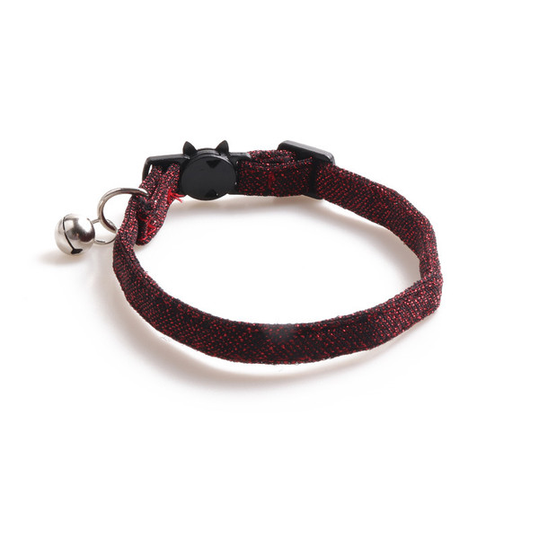 Color: Red - Solid color cat collar