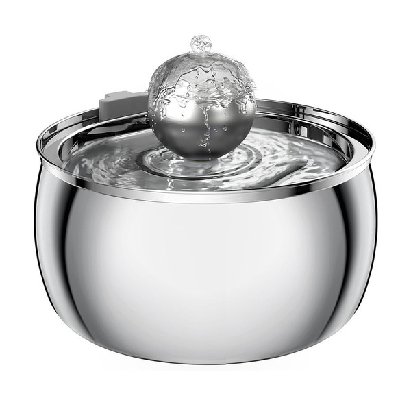 Color: 4L Spherical Shape, Power Specifications: UK - 4L Water Drop Large Capacity Pet Stainless St