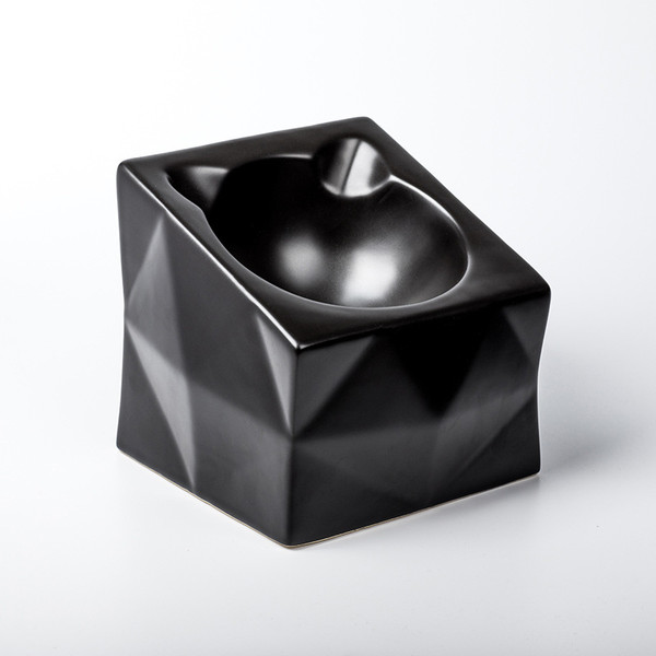 Style: 7Style - Fashion cat ear shape flat face pet cat bowl