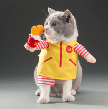 Color: McDonalds, Size: L - Pet Dog Cat Transformed Clothes Upright Clothes Halloween Pet Dress