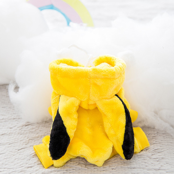 Color: Yellow Hairball, Size: L - Pet hooded sweater