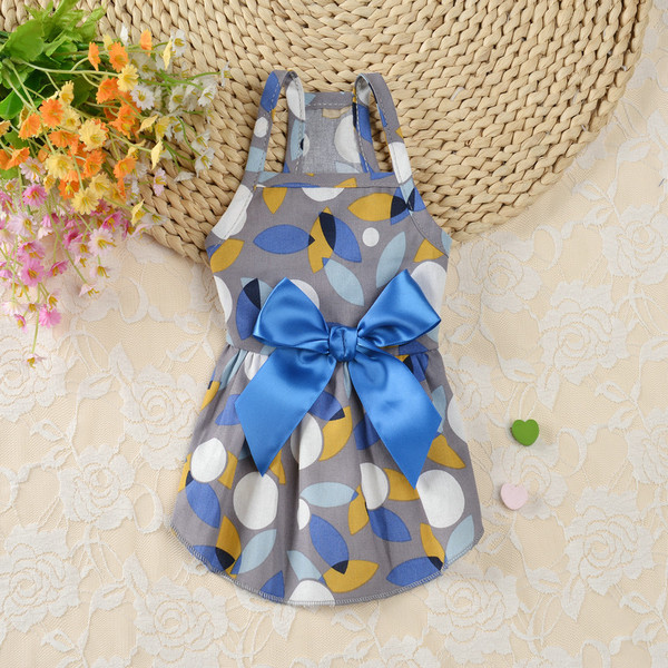 Color: Blue, Size: M - Princess Dress Spring And Summer Dog Clothes Pet Clothes