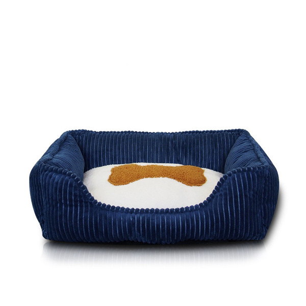 Color: Blue, Size: L - Square washing pet nest