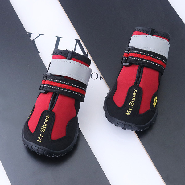 Color: Red, Pet size: 8 - In Large Breed Dog Climbing Shoes Outdoor Sports Shoes Slip Resistant Sho