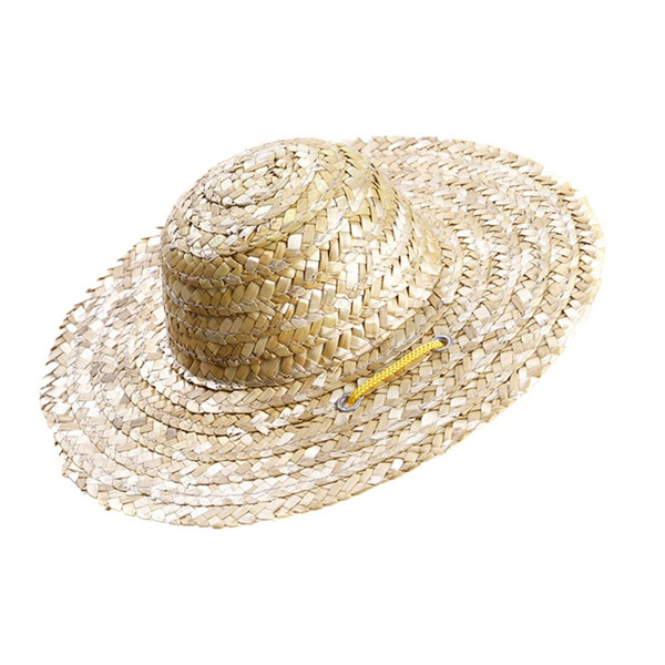 Color: True color, Size: M - Woven straw hat