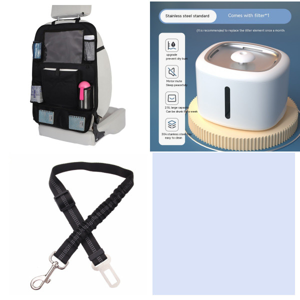 Color: Black, style: Stainless Steel Without Light - Pet Intelligent Water Dispenser Automatic Circ