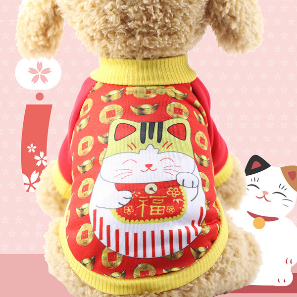 Color: 3style, Pet size: XL - New Year Dog Cat Clothes Accessories Pet Supplies Fall winter Four Le