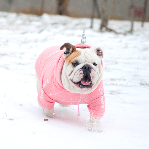 Color: Pink, Size: L - English cattle and dog clothes