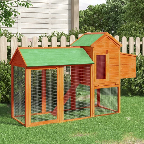 Chicken Coop Brown Solid pine wood, plywood Large Coop