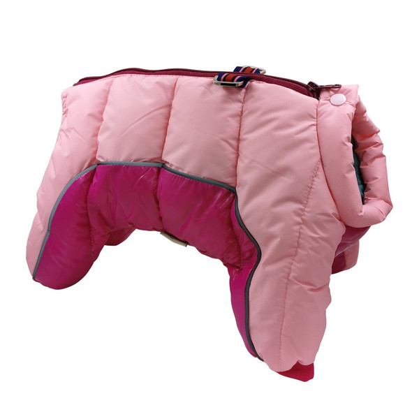 Color: Pink, Size: 16 - Dog camouflage cotton coat