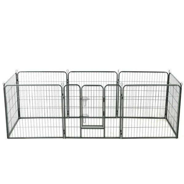 Dog Playpen Black Powder-coated steel 31.5x31.5 in per panel