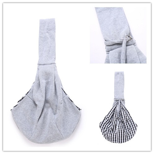 style: No adjustment of gray surface - Pet Bag One-shoulder Pet Bag Skew Spanner Bag Breathable Dog