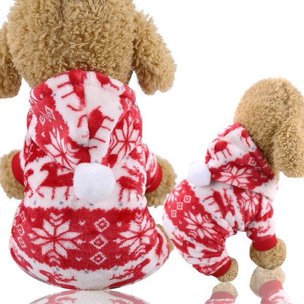 Color: 5style, Pet size: XS - New Year Dog Cat Clothes Accessories Pet Supplies Fall winter Four Le