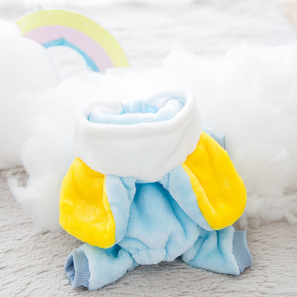 Color: Blue Elephant, Size: L - Pet hooded sweater