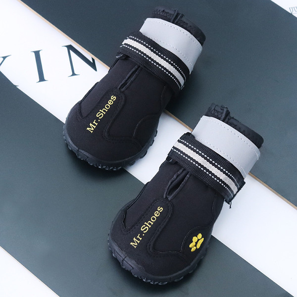 Color: Black, Pet size: 2 - In Large Breed Dog Climbing Shoes Outdoor Sports Shoes Slip Resistant S
