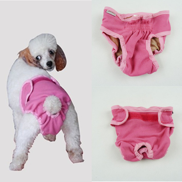Color: Pink, Size: XL - Small, medium and large dog physiological pants, bitch physiological pants,