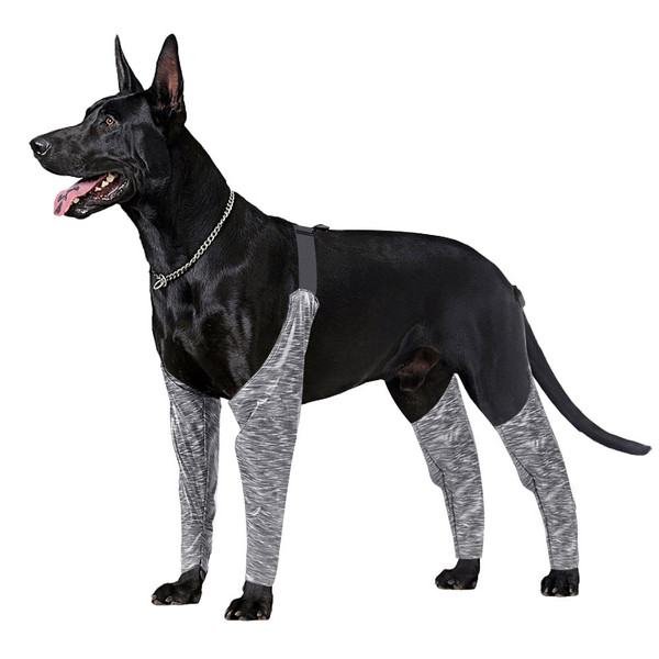 Color: Grey, Size: L - Doughton's New Doggie Outdoor Four-Legged Pants