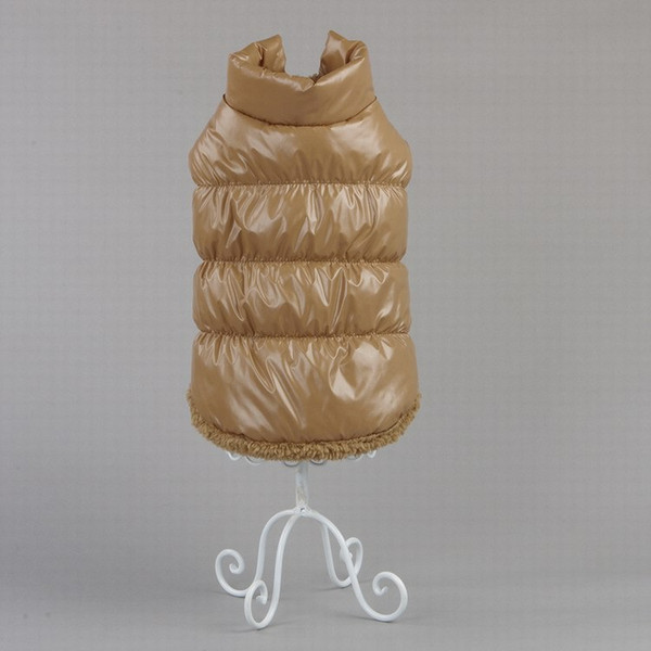 Color: Brown, Size: M - Warm Winter Puppy Teddy Clothes Pet Waistcoat And Cat Clothes