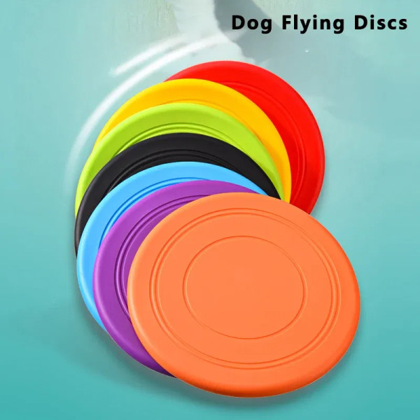 Color: Orange - Dog Flying Discs Silicone Flying Saucer Floating Bite Resistant Dog Interactive Gam