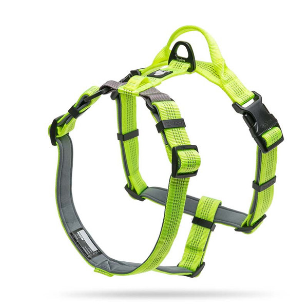 Color: Green, Size: XL - Dog leash vest type chest strap