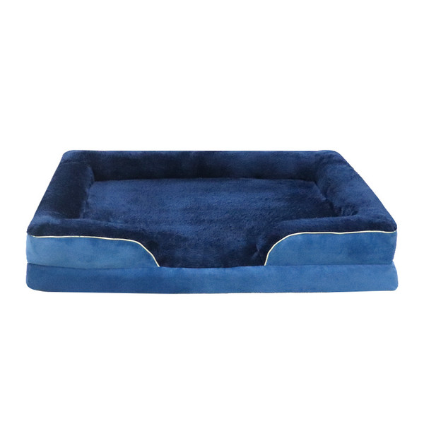 color: Blue, size: 113x81x18CM - Detachable All-Season Pet Bed Mat