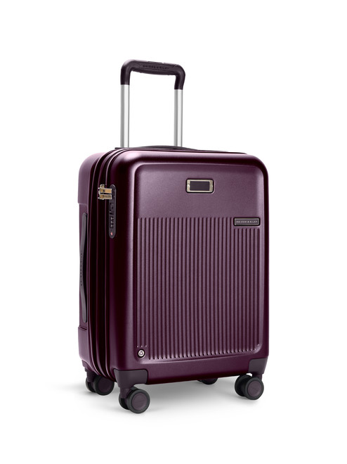 Briggs & Riley Purple Carry On Expandable Suitcase - Angle